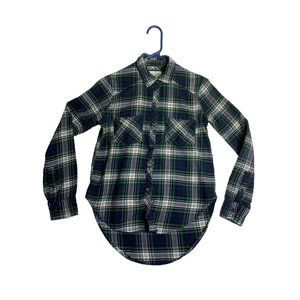 Abercrombie & Fitch New York Flannel Shirt Womens XS Button-Up Long Sleeve Plaid
